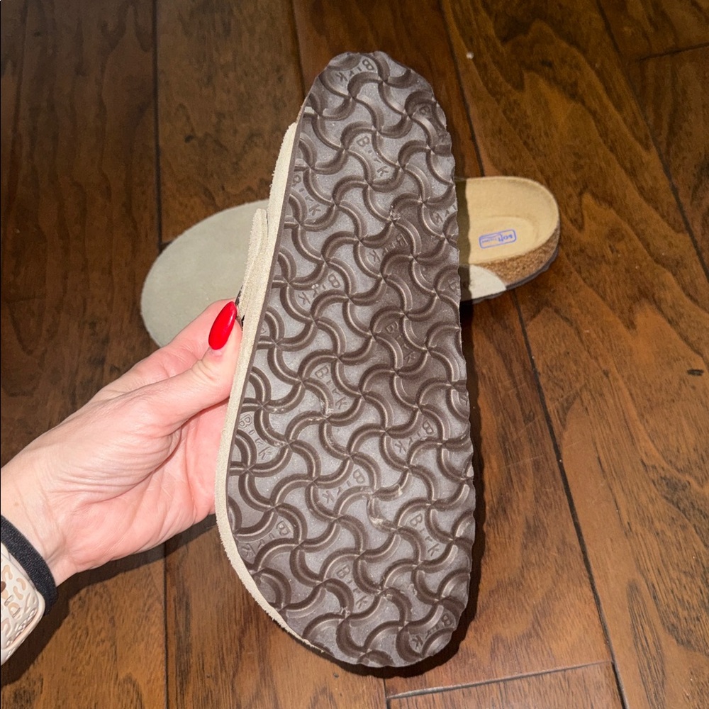 Birkenstock Boston Taupe Suede Soft Footbed Clogs Unisex Comfort Shoes New 38 - Picture 4 of 6